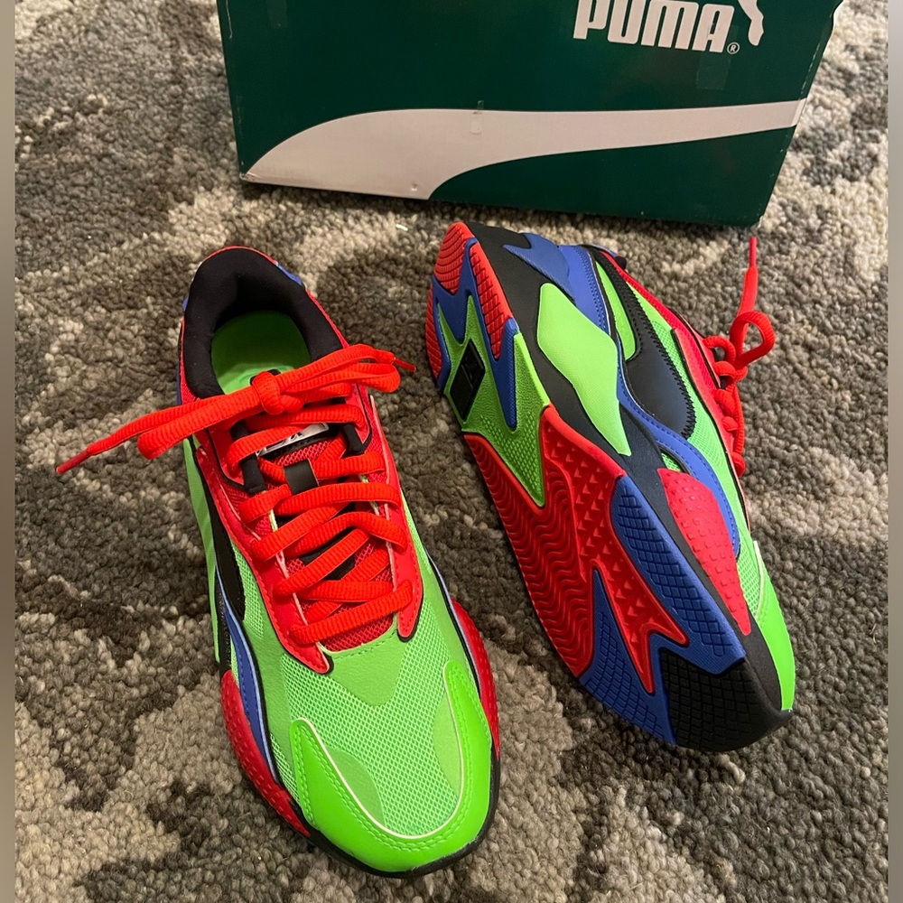 PUMA RS-X Tailored Running Shoes Multi Color Youth Sz 6C left 6.5 right